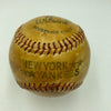 Joe Dimaggio & Ted Williams 1970's Yankees Old Timers Day Signed Baseball JSA