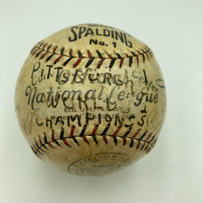 Historic 1925 Pittsburgh Pirates World Series Champs Team Signed Baseball JSA