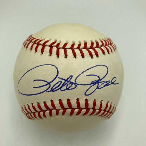 Nice Pete Rose Signed Official National League Baseball JSA COA