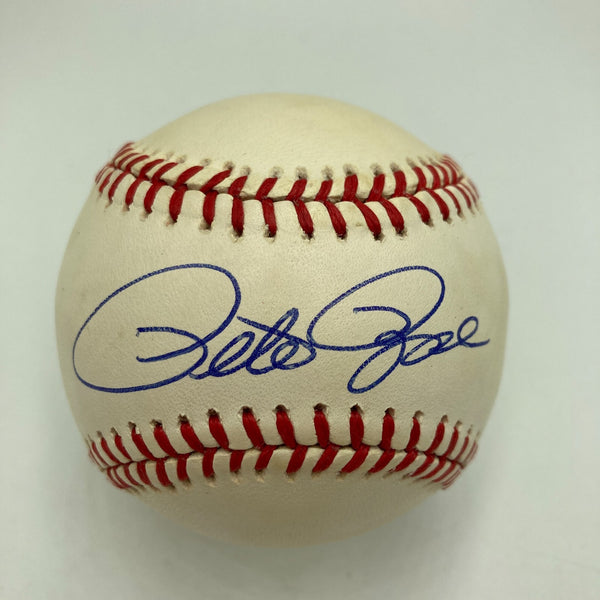 Nice Pete Rose Signed Official National League Baseball JSA COA