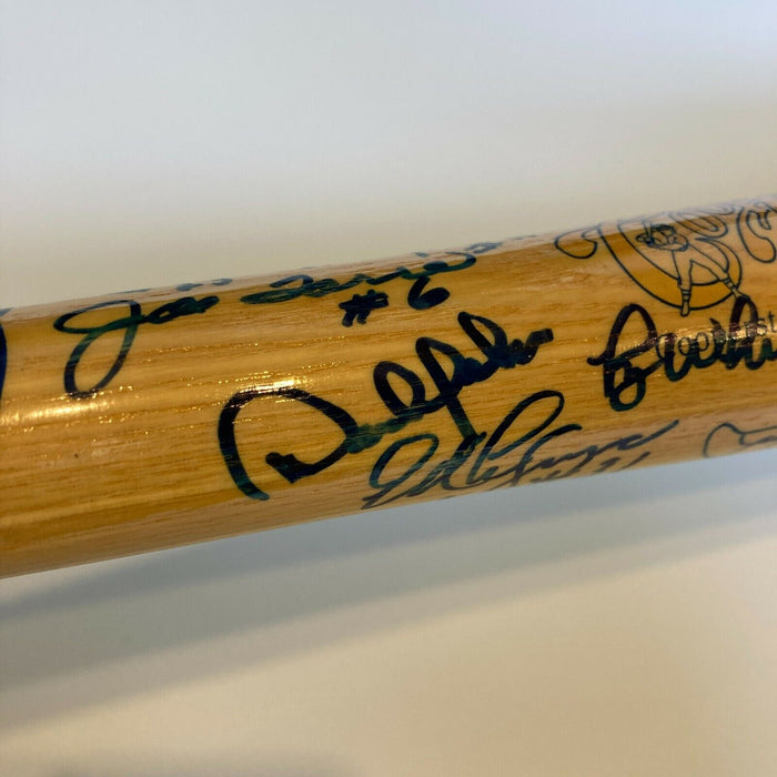 The Finest New York Yankees Legends Signed Bat 50+ Sigs Derek Jeter Rivera JSA