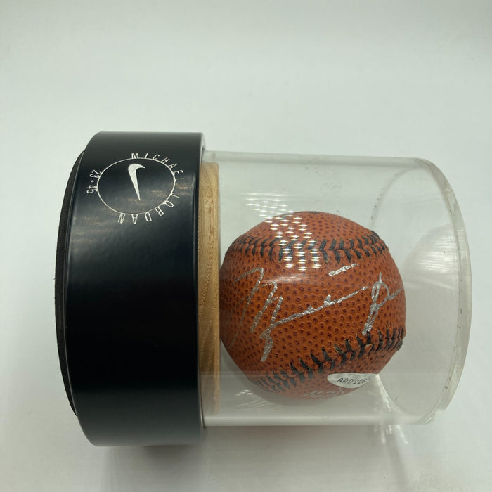 Michael Jordan Signed Nike Basketball Style Baseball Upper Deck UDA & Beckett