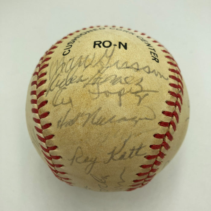 1954 New York Giants & Cleveland Indians World Series Multi Signed Baseball JSA