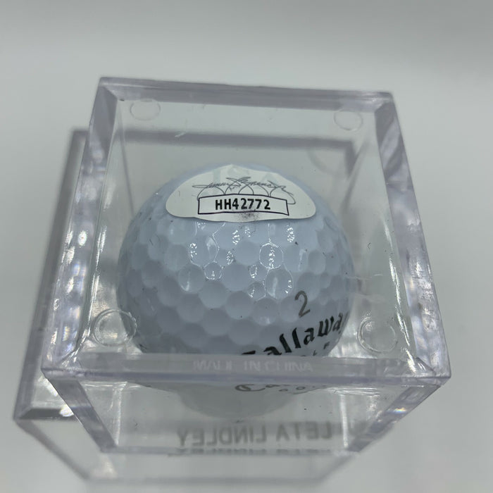 Leta Lindley Signed Autographed Golf Ball PGA With JSA Sticker