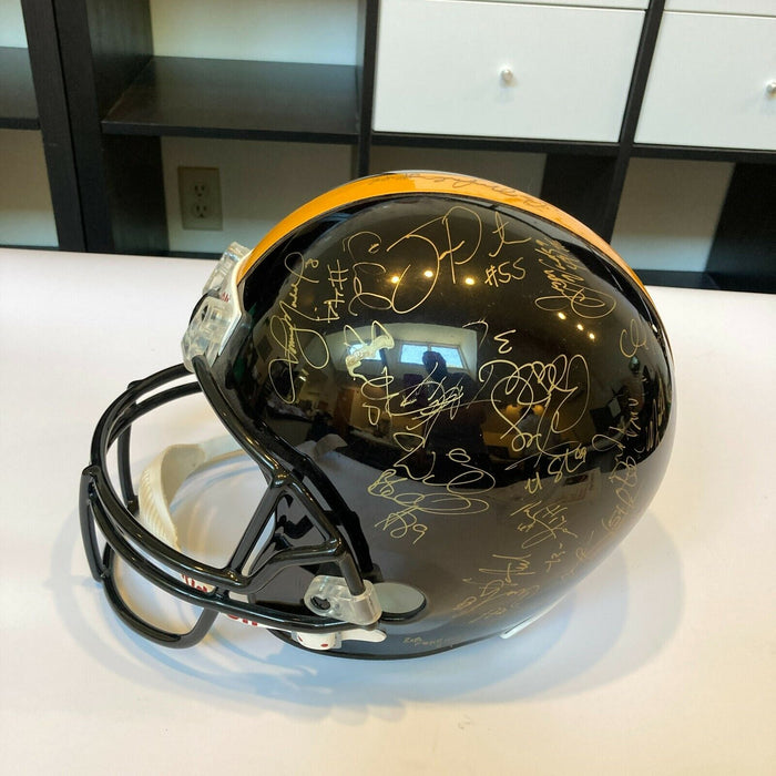 2001 Pittsburgh Steelers Team Signed Riddell Full Size Helmet JSA COA