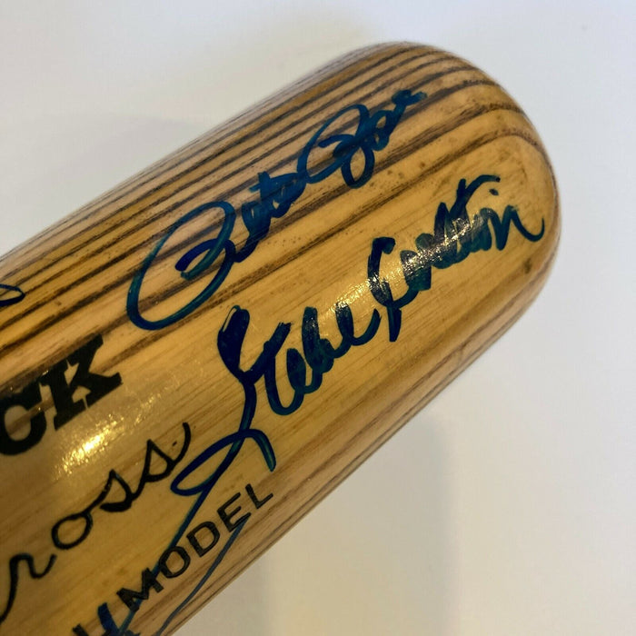 1987 Philadelphia Phillies Team Signed Game Used Bat Pete Rose Steve Carlton PSA