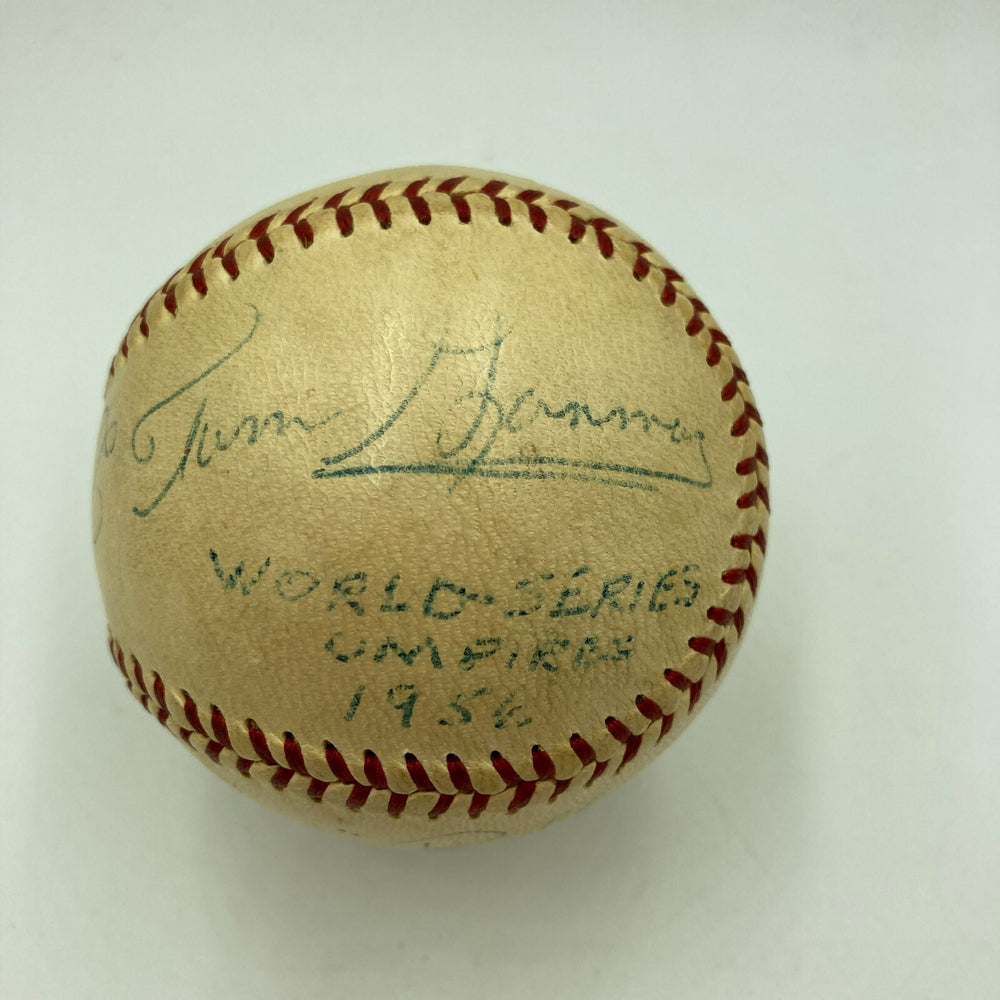 Historic 1956 World Series Don Larsen Perfect Game Signed Game Used Baseball JSA