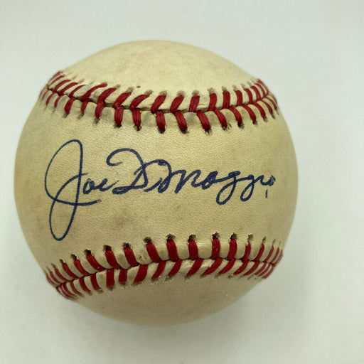 Joe Dimaggio Signed Official American League Baseball JSA Sticker Bold Auto