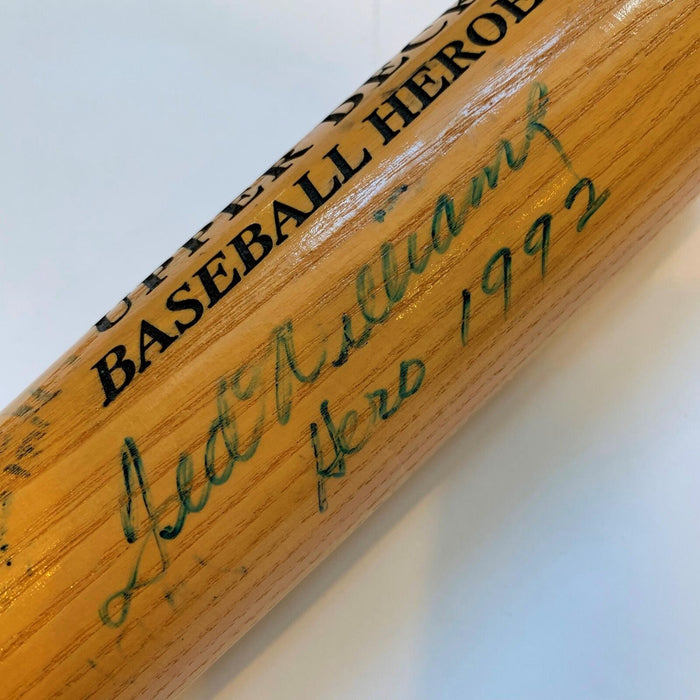 Ted Williams "Hero 1992" & Nolan Ryan Signed Inscribed Upper Deck Bat JSA COA