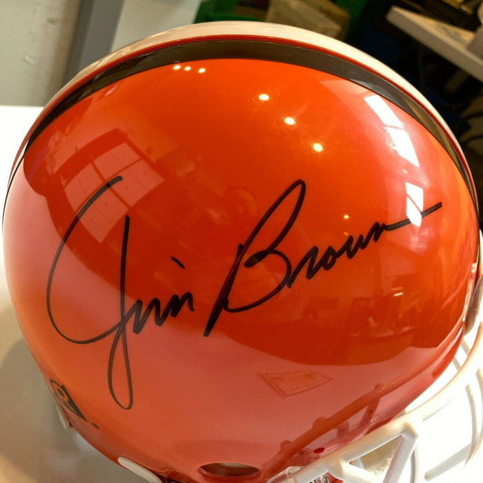 Jim Brown Signed Authentic Cleveland Browns Full Size Riddell Helmet Steiner COA