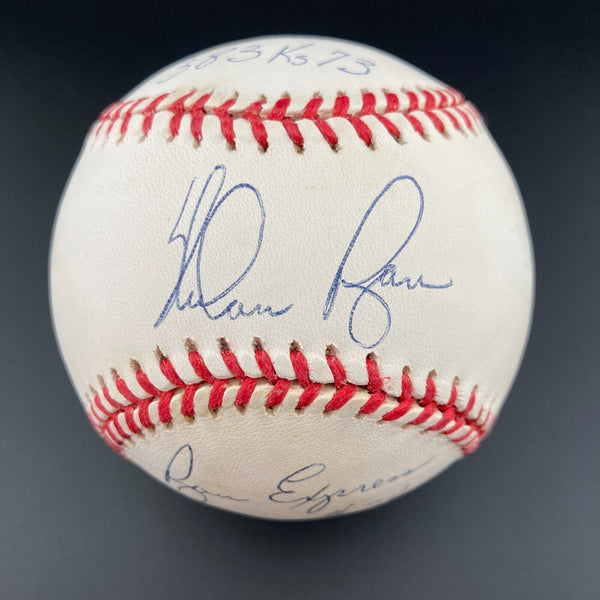 Nolan Ryan Signed Heavily Inscribed STAT Baseball Beckett Certified