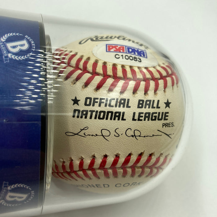 Willie Mays Signed Heavily Inscribed Career STAT Baseball Beckett MINT 9 & JSA