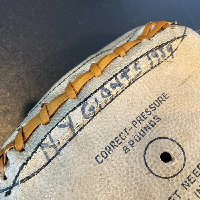 1959 New York Giants Team Signed Football 31 Sigs With Frank Gifford JSA COA