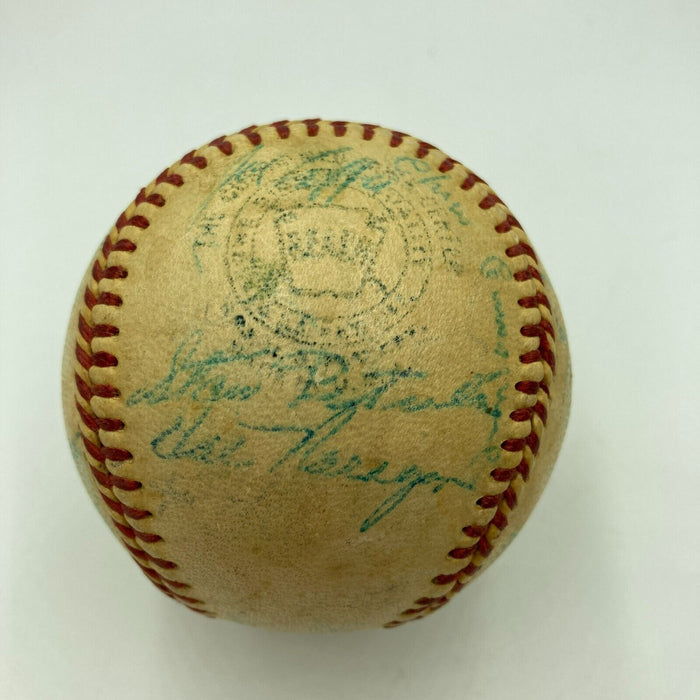 Roger Maris Rookie 1957 Cleveland Indians Team Signed Baseball JSA COA