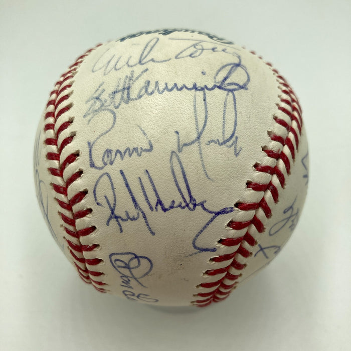 Rickey Henderson Don Larsen New York Yankees Legends Multi Signed Baseball