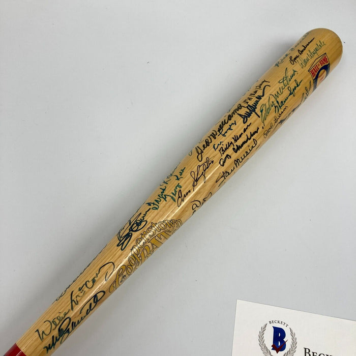 Mickey Mantle Ted Williams Hall Of Fame Multi Signed Bat 53 Sigs Beckett COA