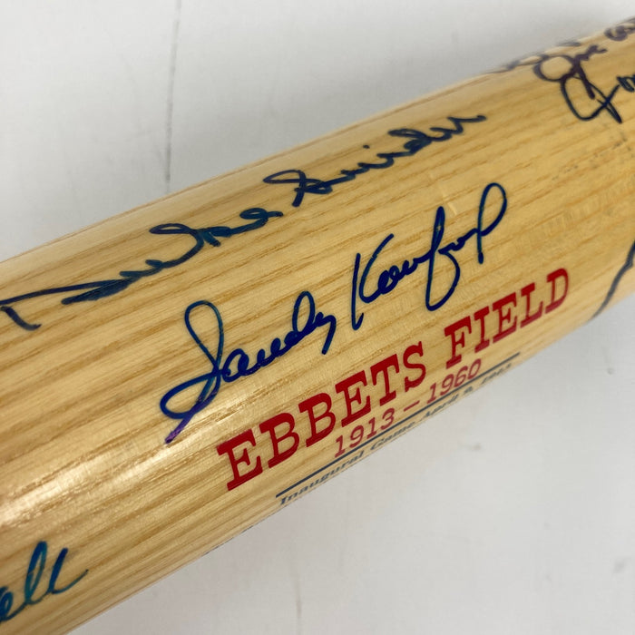 Sandy Koufax Don Drysdale Brooklyn Dodgers Legends Multi Signed Bat Beckett COA