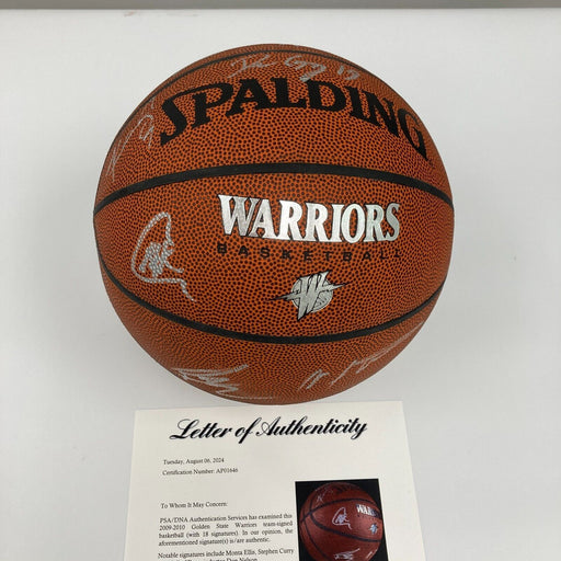 Stephen Curry Rookie 2009-10 Golden State Warriors Team Signed Basketball PSA