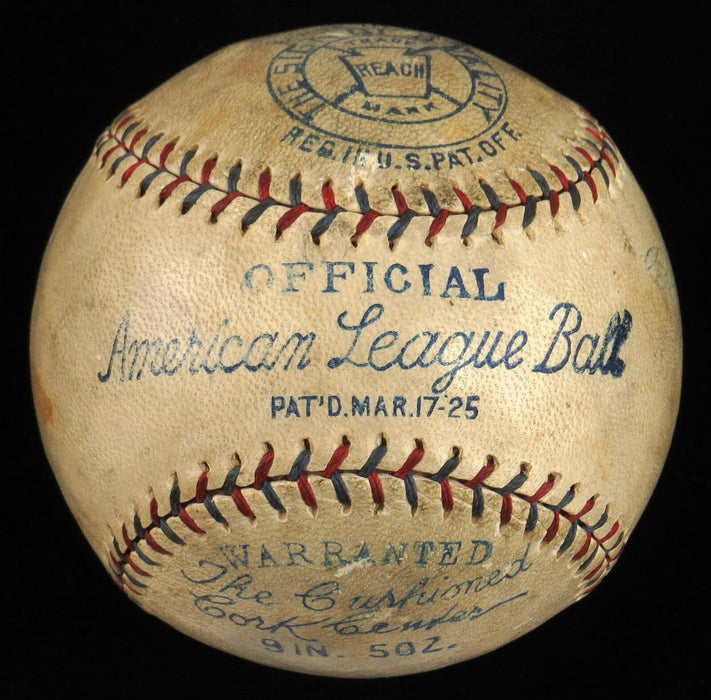 1927 Goose Goslin Single Signed Autographed American League Baseball JSA COA