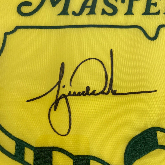 Tiger Woods Signed 2019 Masters Framed Flag UDA Upper Deck Authenticated