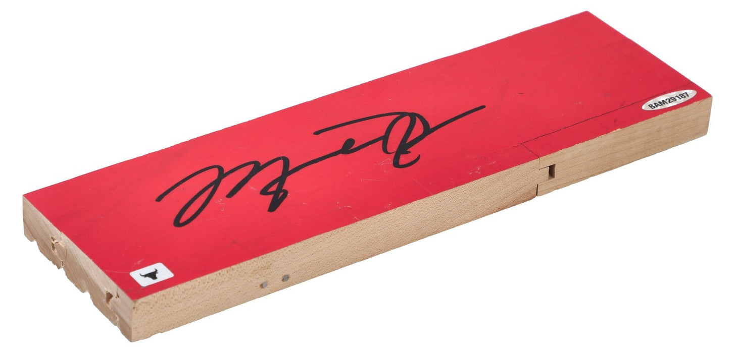 Beautiful Michael Jordan Signed Bulls Game Used Floor Display UDA & Beckett COA