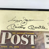 Mickey Mantle Joe Dimaggio HOF Multi Signed Norman Rockwell Photo Beckett COA