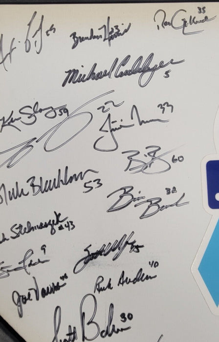 2008 Minnesota Twins Team Signed Home Plate 30 Sigs Joe Mauer MLB Authentic