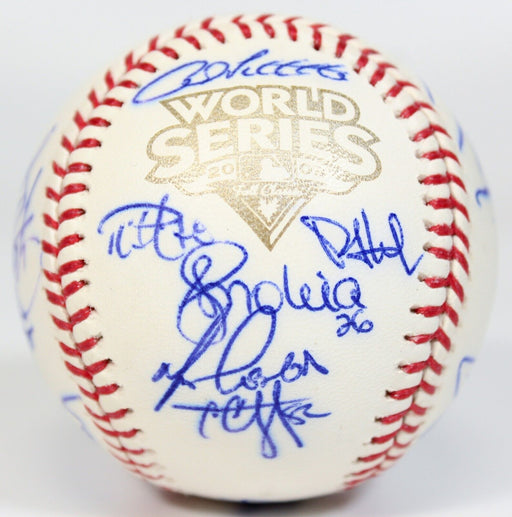 2009 New York Yankees Team Signed World Series Baseball Derek Jeter JSA COA