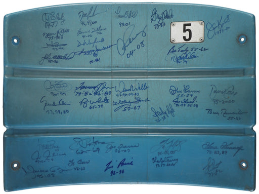 New York Yankees Legends Signed Seatback 36 Sigs Derek Jeter Mariano Rivera JSA