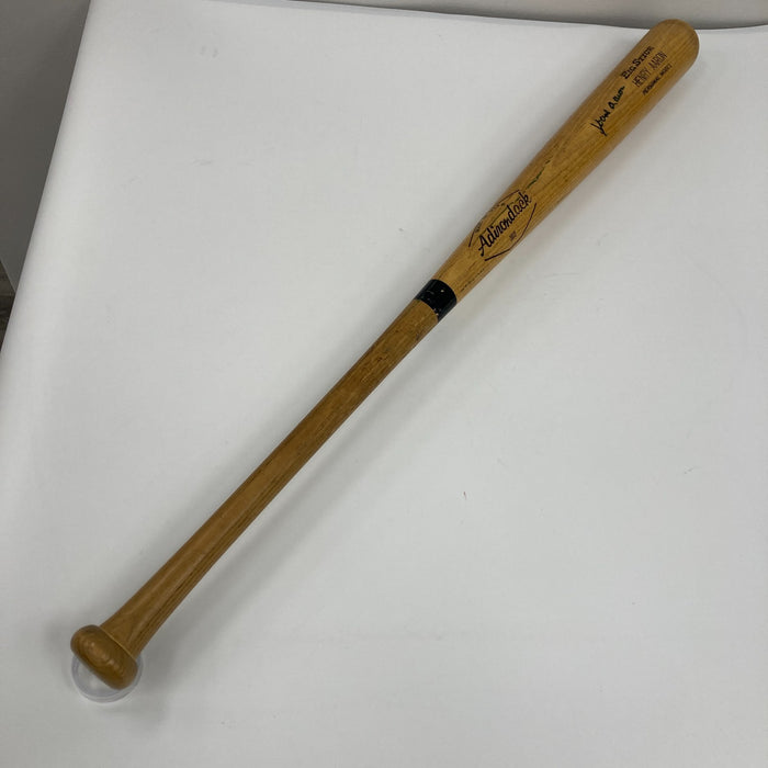 Hank Aaron Signed 1975- Game Used Baseball Bat PSA DNA & JSA COA