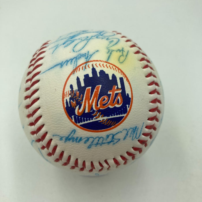 Vintage 1986 New York Mets World Series Champs Team Signed Baseball JSA COA