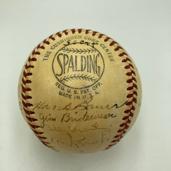 1951 Yankees World Series Champs Team Signed Baseball Mickey Mantle Rookie BAS