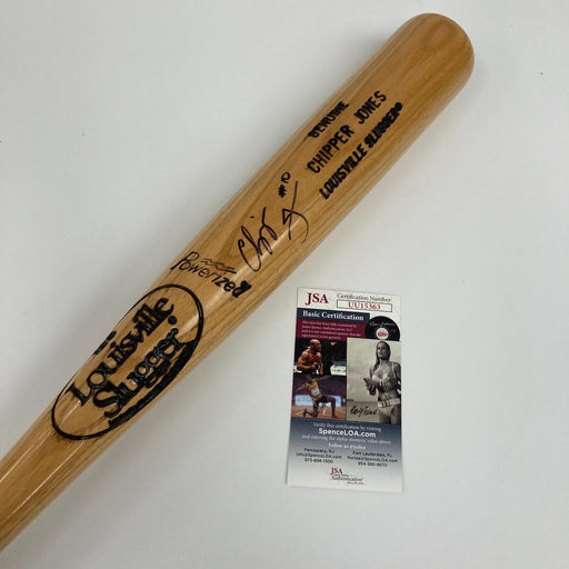 Chipper Jones 1995 Rookie Signed Louisville Slugger Game Model Baseball Bat JSA