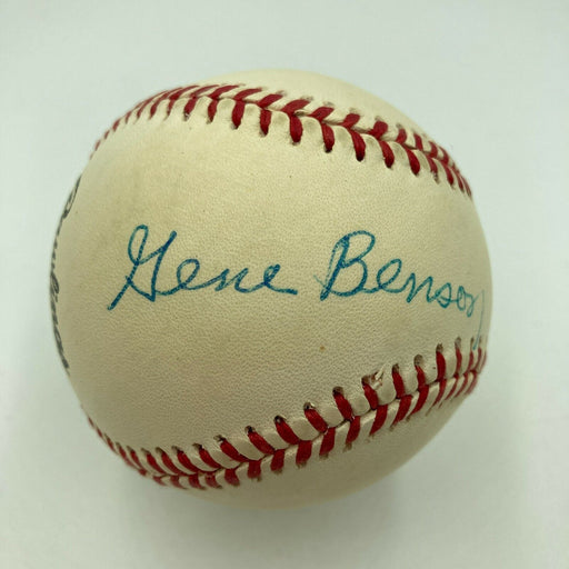 Gene Benson Signed Official Major League Baseball Negro League Legend JSA COA