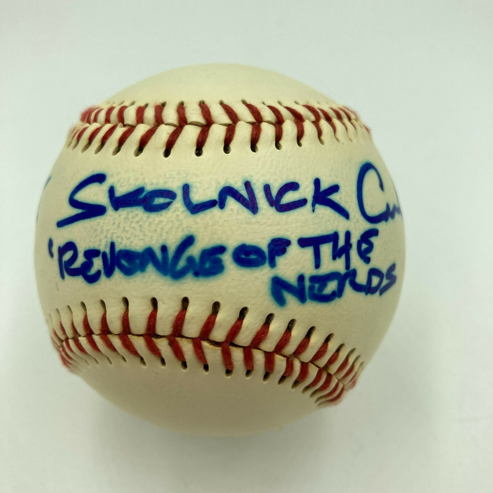 Robert Carradine Lewis Skolnick Revenge of the Nerds Signed Baseball PSA DNA COA