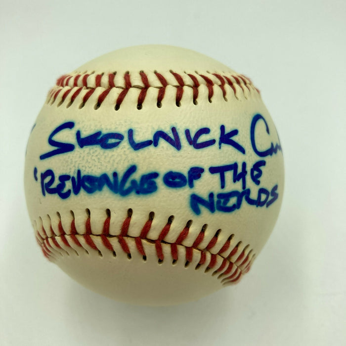 Robert Carradine Lewis Skolnick Revenge of the Nerds Signed Baseball PSA DNA COA