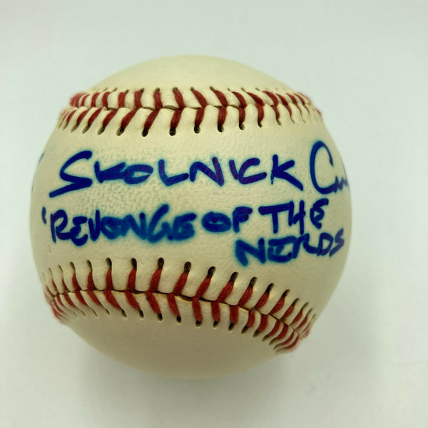 Robert Carradine Lewis Skolnick Revenge of the Nerds Signed Baseball PSA DNA COA