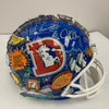 Beautiful John Elway Signed Charles Fazzino Pop Art Denver Broncos Helmet W/COA