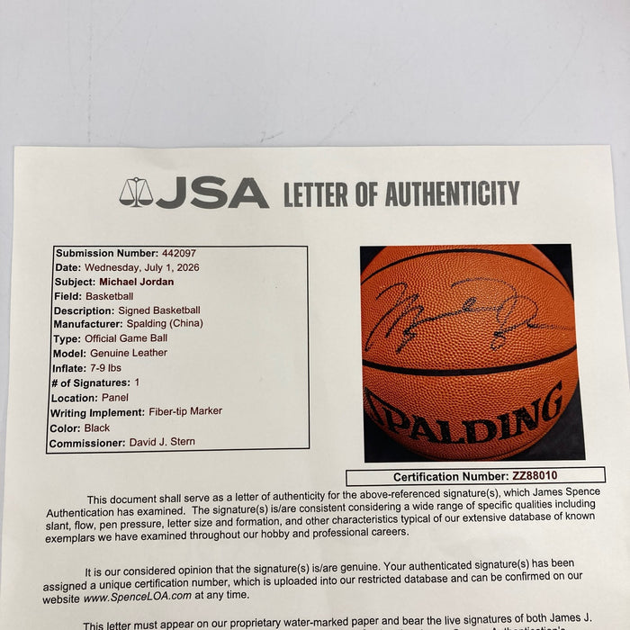 Michael Jordan Signed Spalding Official NBA Game Basketball JSA & Upper Deck UDA