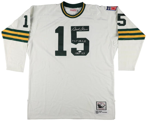 Bart Starr "Super Bowl MVP & HOF 1977" Signed Green Bay Packers Jersey JSA COA