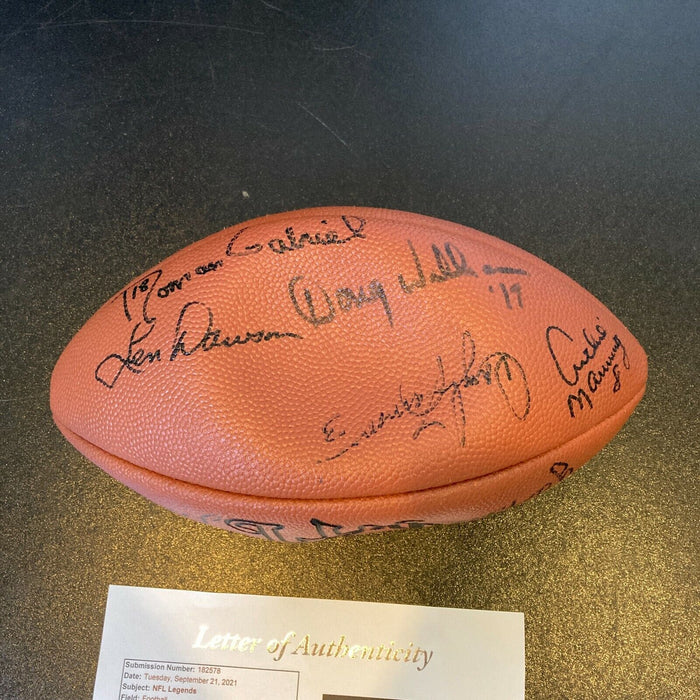 Johnny Unitas Sonny Jurgensen Quarterback Legends Signed Football JSA COA