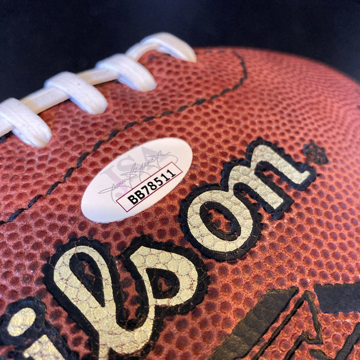 Beautiful Ray Nitschke "#66, HOF 1978" Signed Wilson NFL Game Football JSA COA