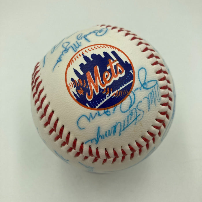 Vintage 1986 New York Mets World Series Champs Team Signed Baseball JSA COA