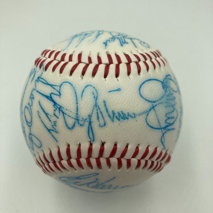 Vintage 1986 New York Mets World Series Champs Team Signed Baseball JSA COA