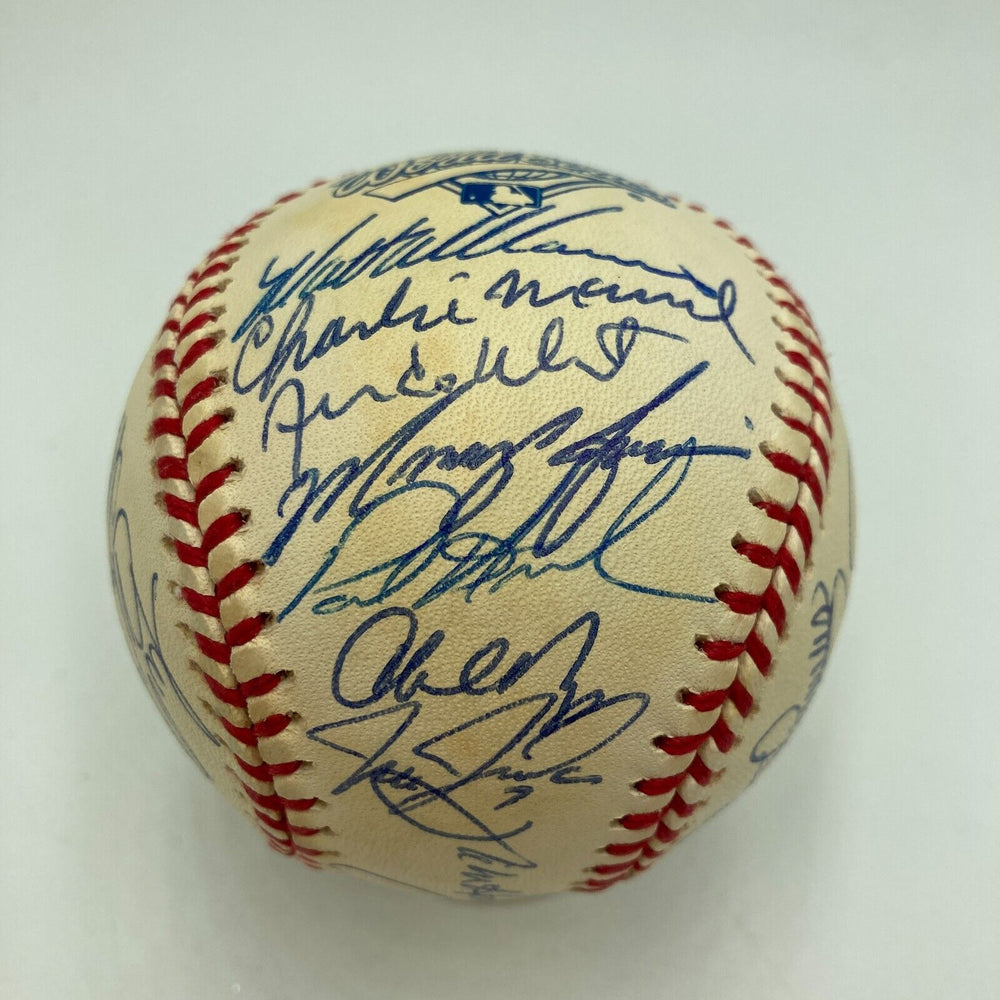 1997 Cleveland Indians AL Champs Team Signed World Series Baseball PSA DNA COA