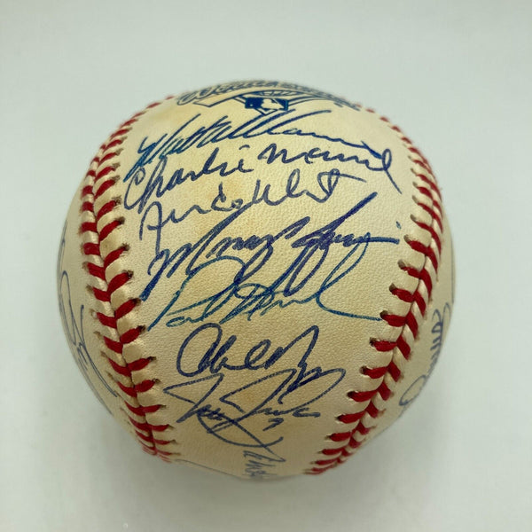 1997 Cleveland Indians AL Champs Team Signed World Series Baseball PSA DNA COA