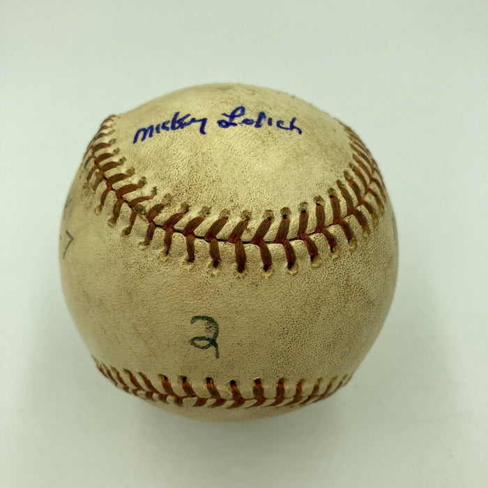 Mickey Lolich Signed Career Win No. 209 Final Out Game Used Baseball Beckett COA
