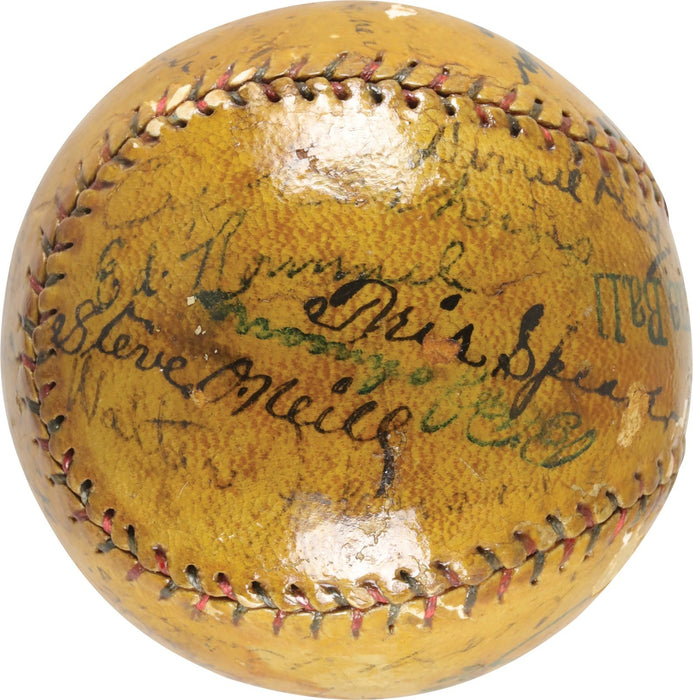 Babe Ruth Ty Cobb Walter Johnson HOF Signed 1922 American League Baseball PSA