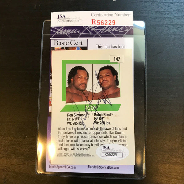 Ron Simmons Signed Autographed Wrestling Card JSA COA
