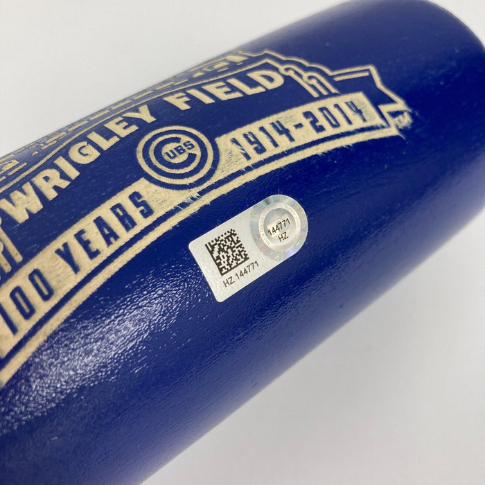 Ernie Banks Signed Wrigley Field 100th Anniversary Baseball Bat MLB Authentic